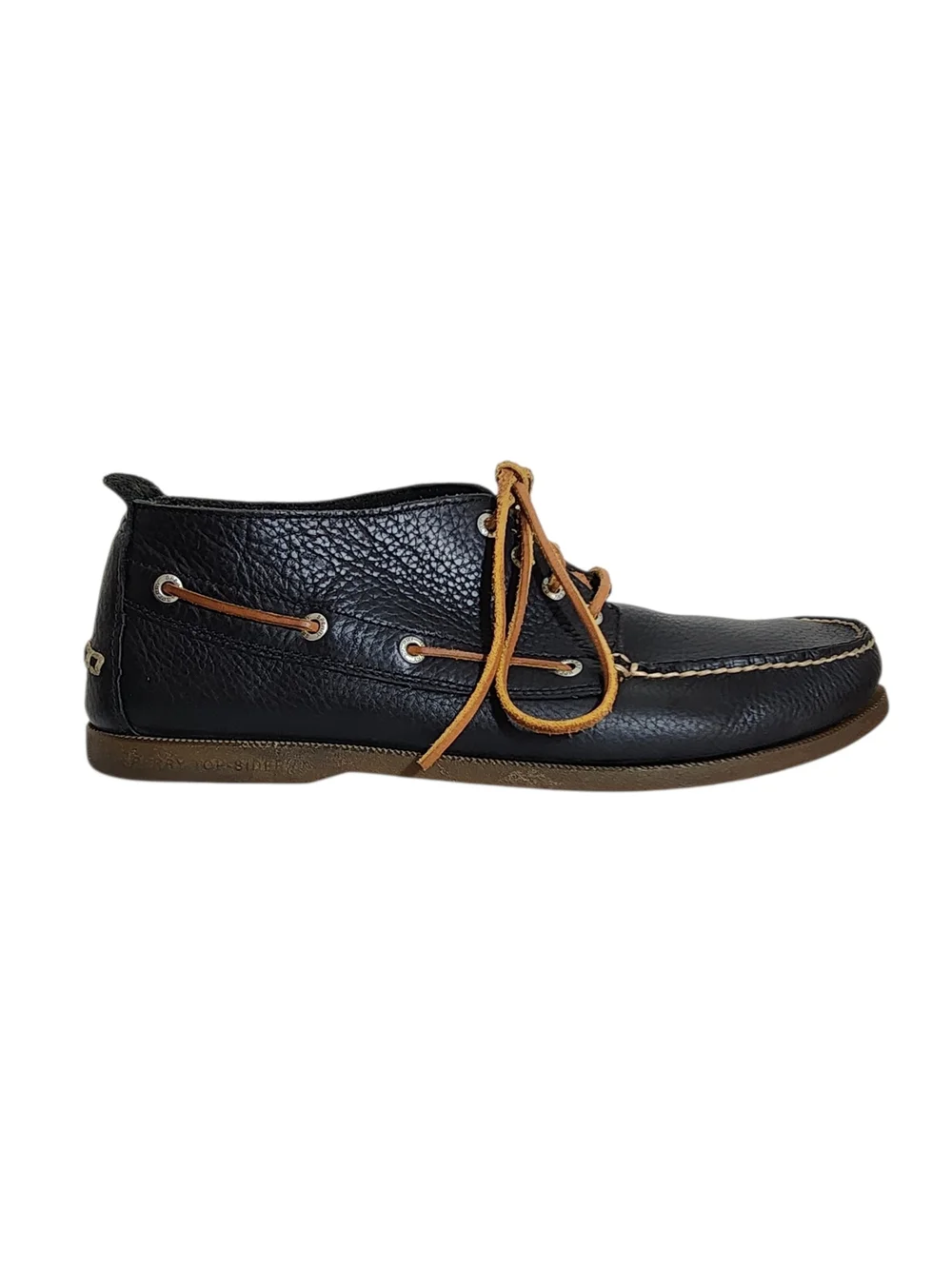 Sperry Mens Black Leather Lace-up Chukka Boots Size 13